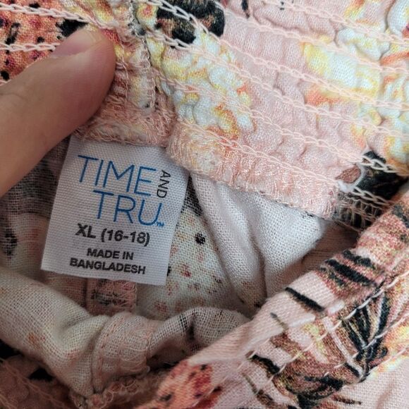 Palm Tree Hawaiian Shorts Linen Blend Pink Vacation Beach Cruise Women' Size XL - Picture 4 of 5